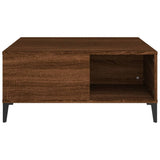NNEVL Coffee Table Brown Oak 80x80x36.5 cm Engineered Wood
