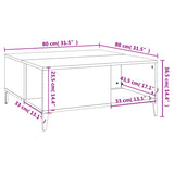 NNEVL Coffee Table Brown Oak 80x80x36.5 cm Engineered Wood