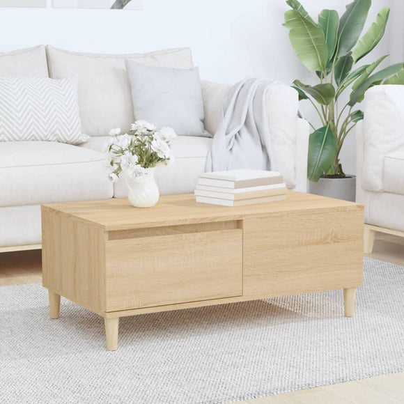 NNEVL Coffee Table Sonoma Oak 90x50x36.5 cm Engineered Wood