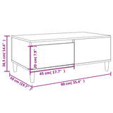 NNEVL Coffee Table Smoked Oak 90x50x36.5 cm Engineered Wood