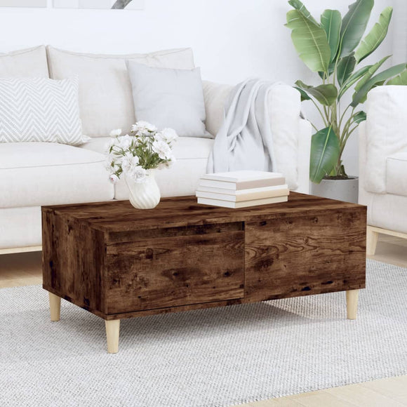 NNEVL Coffee Table Smoked Oak 90x50x36.5 cm Engineered Wood