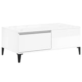 NNEVL Coffee Table High Gloss White 90x50x36.5 cm Engineered Wood