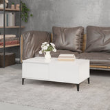 NNEVL Coffee Table High Gloss White 90x50x36.5 cm Engineered Wood