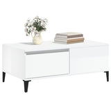 NNEVL Coffee Table High Gloss White 90x50x36.5 cm Engineered Wood