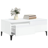 NNEVL Coffee Table High Gloss White 90x50x36.5 cm Engineered Wood