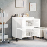 NNEVL Sideboard High Gloss White 60x35x70 cm Engineered Wood