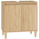 NNEVL Sink Cabinet Sonoma Oak 58x33x60 cm Engineered Wood