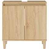 NNEVL Sink Cabinet Sonoma Oak 58x33x60 cm Engineered Wood