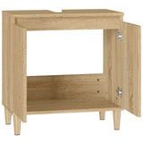 NNEVL Sink Cabinet Sonoma Oak 58x33x60 cm Engineered Wood