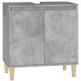 NNEVL Sink Cabinet Concrete Grey 58x33x60 cm Engineered Wood