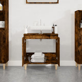 NNEVL Sink Cabinet Smoked Oak 58x33x60 cm Engineered Wood