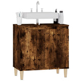 NNEVL Sink Cabinet Smoked Oak 58x33x60 cm Engineered Wood