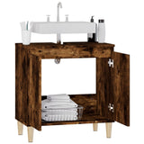 NNEVL Sink Cabinet Smoked Oak 58x33x60 cm Engineered Wood