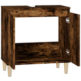NNEVL Sink Cabinet Smoked Oak 58x33x60 cm Engineered Wood