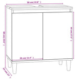 NNEVL Sink Cabinet Smoked Oak 58x33x60 cm Engineered Wood