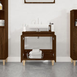 NNEVL Sink Cabinet Brown Oak 58x33x60 cm Engineered Wood