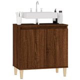 NNEVL Sink Cabinet Brown Oak 58x33x60 cm Engineered Wood