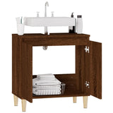 NNEVL Sink Cabinet Brown Oak 58x33x60 cm Engineered Wood