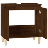 NNEVL Sink Cabinet Brown Oak 58x33x60 cm Engineered Wood
