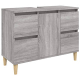 NNEVL Sink Cabinet Grey Sonoma 80x33x60 cm Engineered Wood