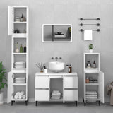 NNEVL Sink Cabinet White 80x33x60 cm Engineered Wood