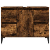 NNEVL Sink Cabinet Smoked Oak 80x33x60 cm Engineered Wood