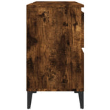 NNEVL Sink Cabinet Smoked Oak 80x33x60 cm Engineered Wood