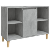 NNEVL Sink Cabinet Concrete Grey 80x33x60 cm Engineered Wood