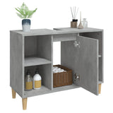 NNEVL Sink Cabinet Concrete Grey 80x33x60 cm Engineered Wood