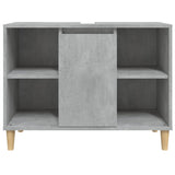NNEVL Sink Cabinet Concrete Grey 80x33x60 cm Engineered Wood