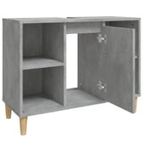 NNEVL Sink Cabinet Concrete Grey 80x33x60 cm Engineered Wood