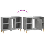 NNEVL Sink Cabinet Concrete Grey 80x33x60 cm Engineered Wood