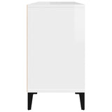 NNEVL Sink Cabinet High Gloss White 80x33x60 cm Engineered Wood