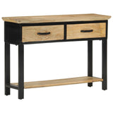 NNEVL Console Table 110x30x75 cm Solid Rough Wood Mango