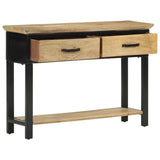 NNEVL Console Table 110x30x75 cm Solid Rough Wood Mango