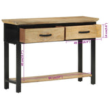 NNEVL Console Table 110x30x75 cm Solid Rough Wood Mango