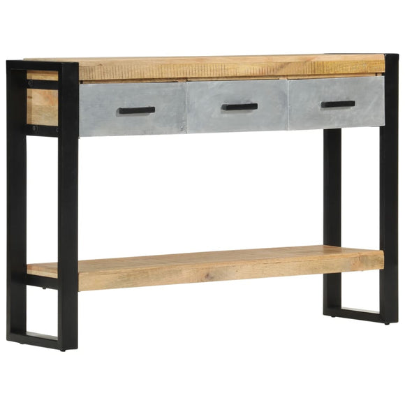 NNEVL Console Table 110x30x76 cm Solid Rough Wood Mango