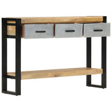 NNEVL Console Table 110x30x76 cm Solid Rough Wood Mango