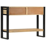 NNEVL Console Table 110x30x76 cm Solid Rough Wood Mango