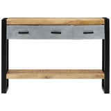 NNEVL Console Table 110x30x76 cm Solid Rough Wood Mango