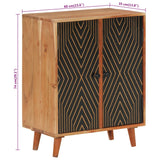 NNEVL Sideboard 60x35x74 cm Solid Wood Acacia