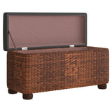 NNEVL Storage Benches 2 pcs with Brown Cushion 69 cm Cattail