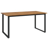 NNEVL Garden Table with U-shaped Legs 160x80x75 cm Solid Wood Acacia