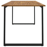 NNEVL Garden Table with U-shaped Legs 160x80x75 cm Solid Wood Acacia