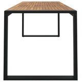 NNEVL Garden Table with U-shaped Legs 200x90x75 cm Solid Wood Acacia