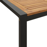 NNEVL Garden Table with U-shaped Legs 200x90x75 cm Solid Wood Acacia