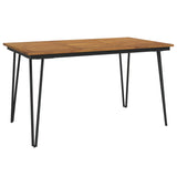 NNEVL Garden Table with Hairpin Legs 140x80x75 cm Solid Wood Acacia