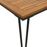 NNEVL Garden Table with Hairpin Legs 140x80x75 cm Solid Wood Acacia