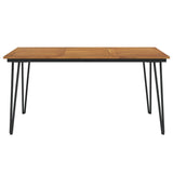 NNEVL Garden Table with Hairpin Legs 160x80x75 cm Solid Wood Acacia