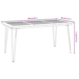 NNEVL Garden Table with Hairpin Legs 160x80x75 cm Solid Wood Acacia